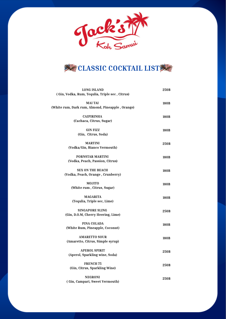 Cocktail Menu